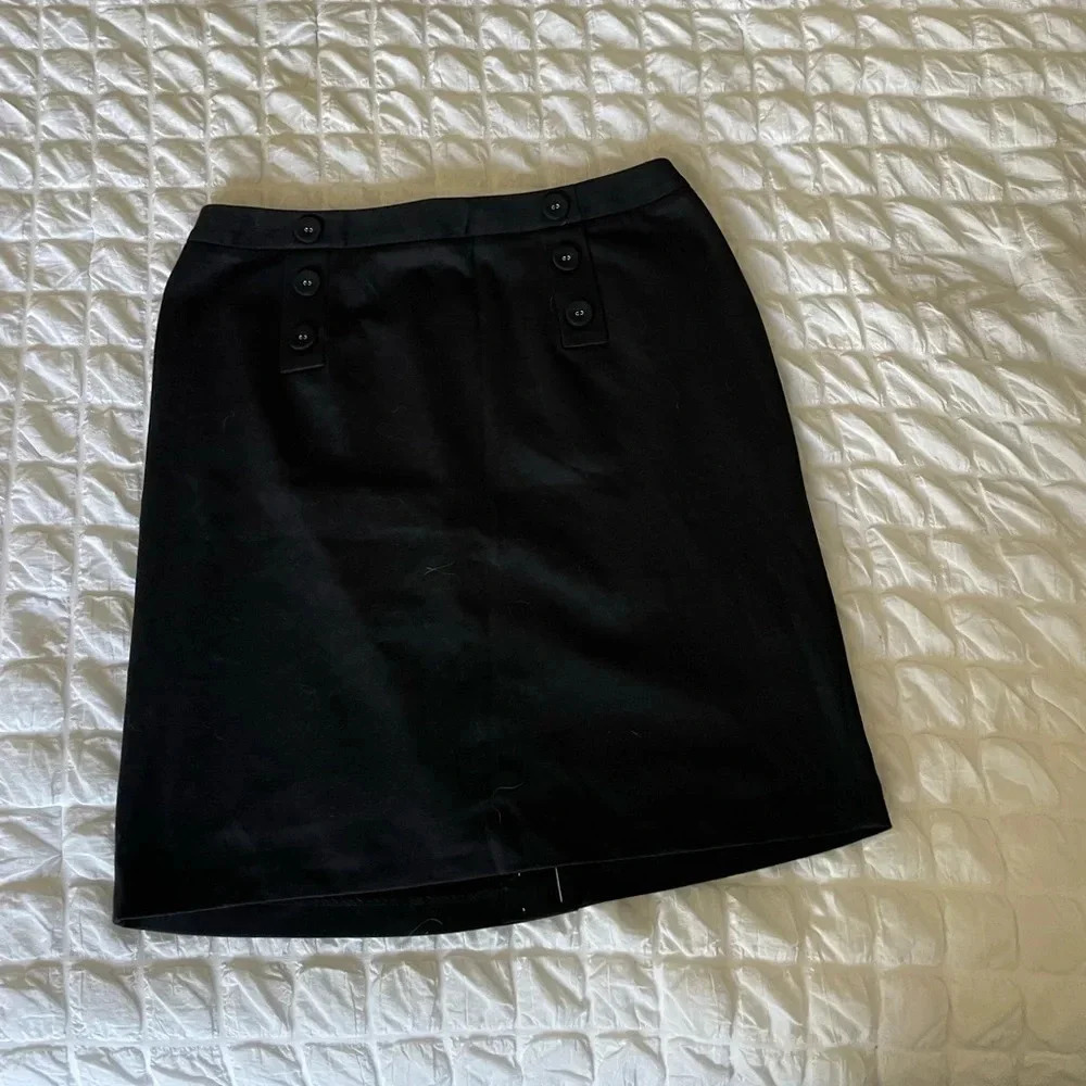 Talbots black knit mini skirt